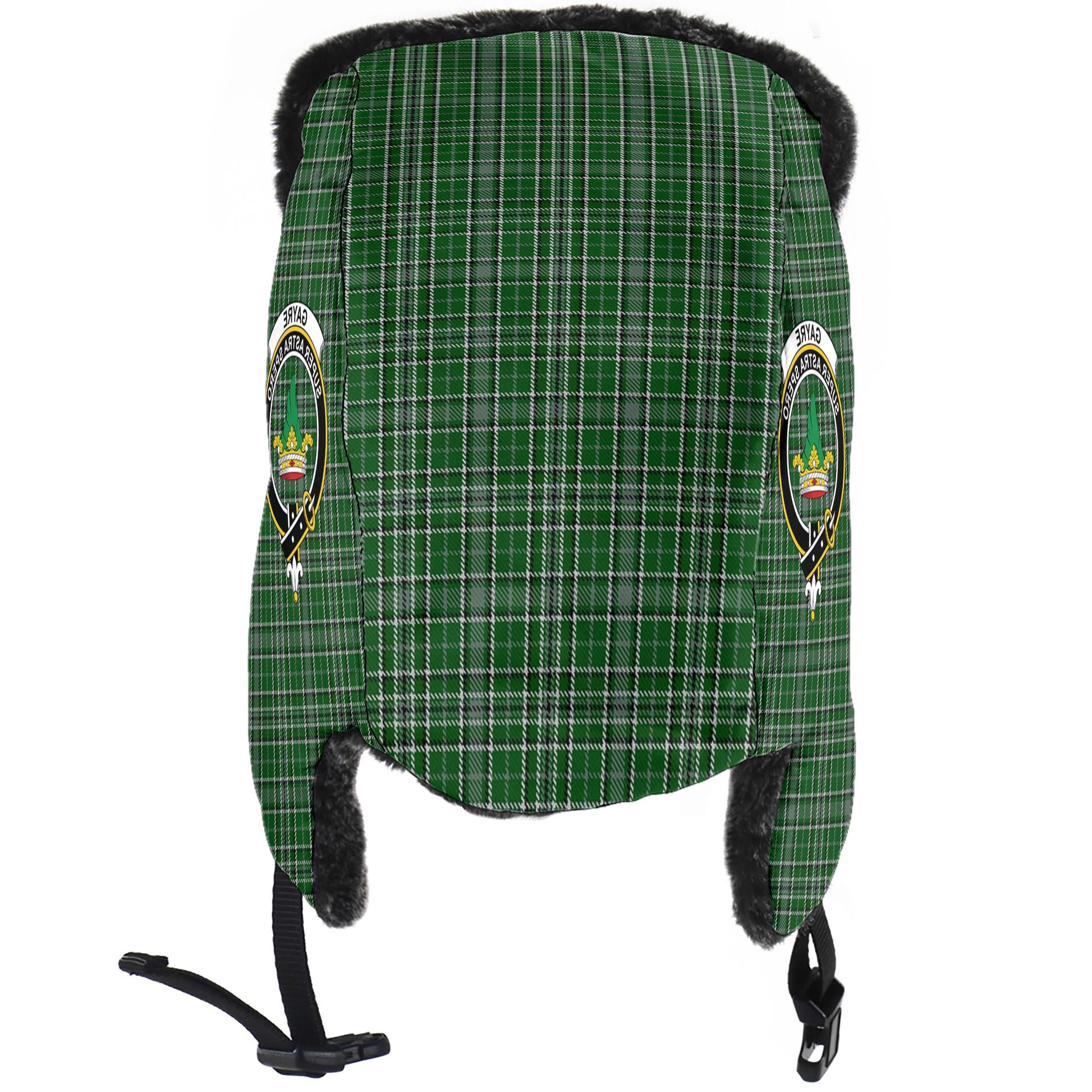 Gayre Dress Tartan Winter Trapper Hat with Family Crest - Tartanvibesclothing