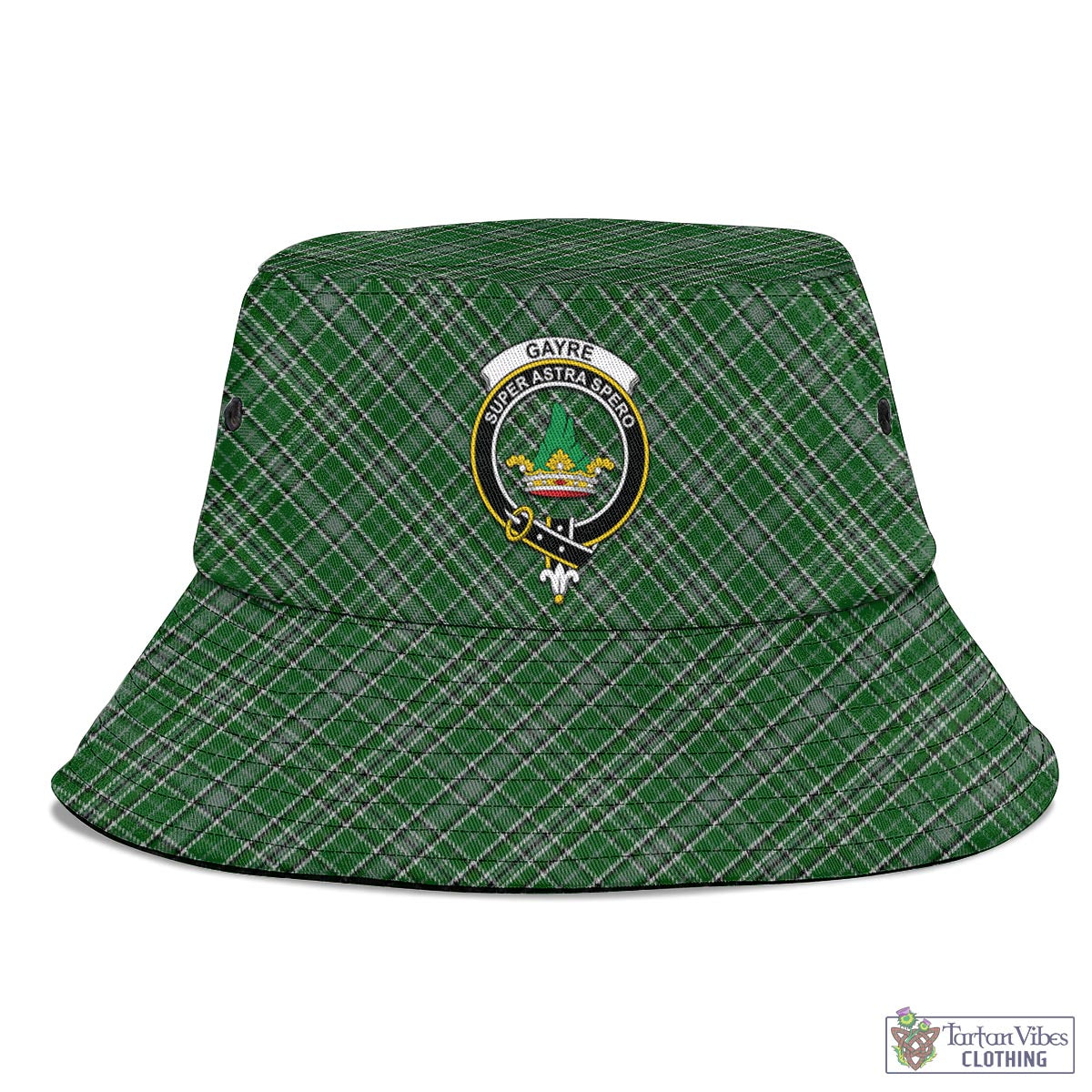 Tartan Vibes Clothing Gayre Dress Tartan Bucket Hat with Family Crest