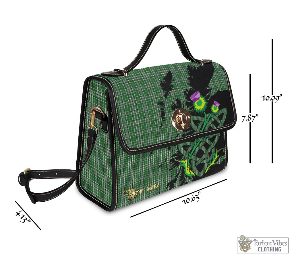 Tartan Vibes Clothing Gayre Dress Tartan Waterproof Canvas Bag with Scotland Map and Thistle Celtic Accents