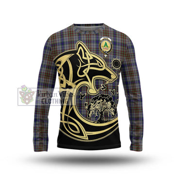 Gayre Hunting Tartan Long Sleeve T-Shirt with Family Crest Celtic Wolf Style