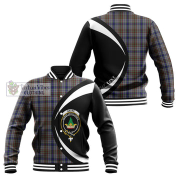 Gayre Hunting Tartan Baseball Jacket with Family Crest Circle Style