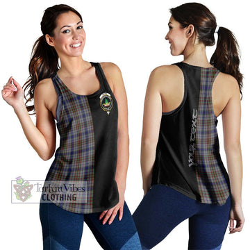 Gayre Hunting Tartan Women's Racerback Tanks with Family Crest and Half Of Me Style