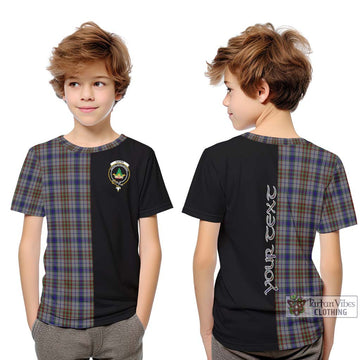 Gayre Hunting Tartan Kid T-Shirt with Family Crest and Half Of Me Style