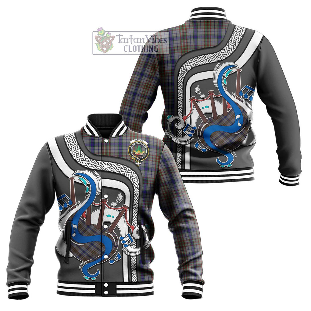 Tartan Vibes Clothing Gayre Hunting Tartan Baseball Jacket with Epic Bagpipe Style