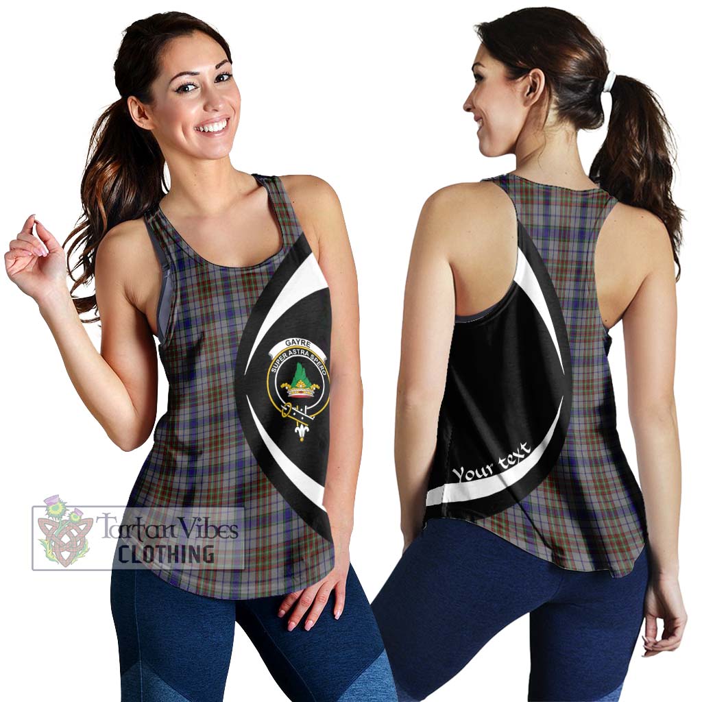 Gayre Hunting Tartan Women's Racerback Tanks with Family Crest Circle Style 4XL - Tartan Vibes Clothing