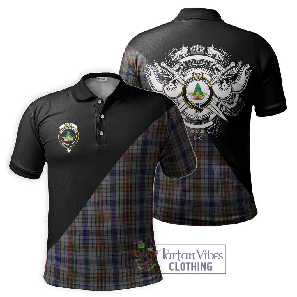 Gayre Hunting Tartan Polo Shirt with Family Crest and Military Logo Style Kid - Tartanvibesclothing Shop