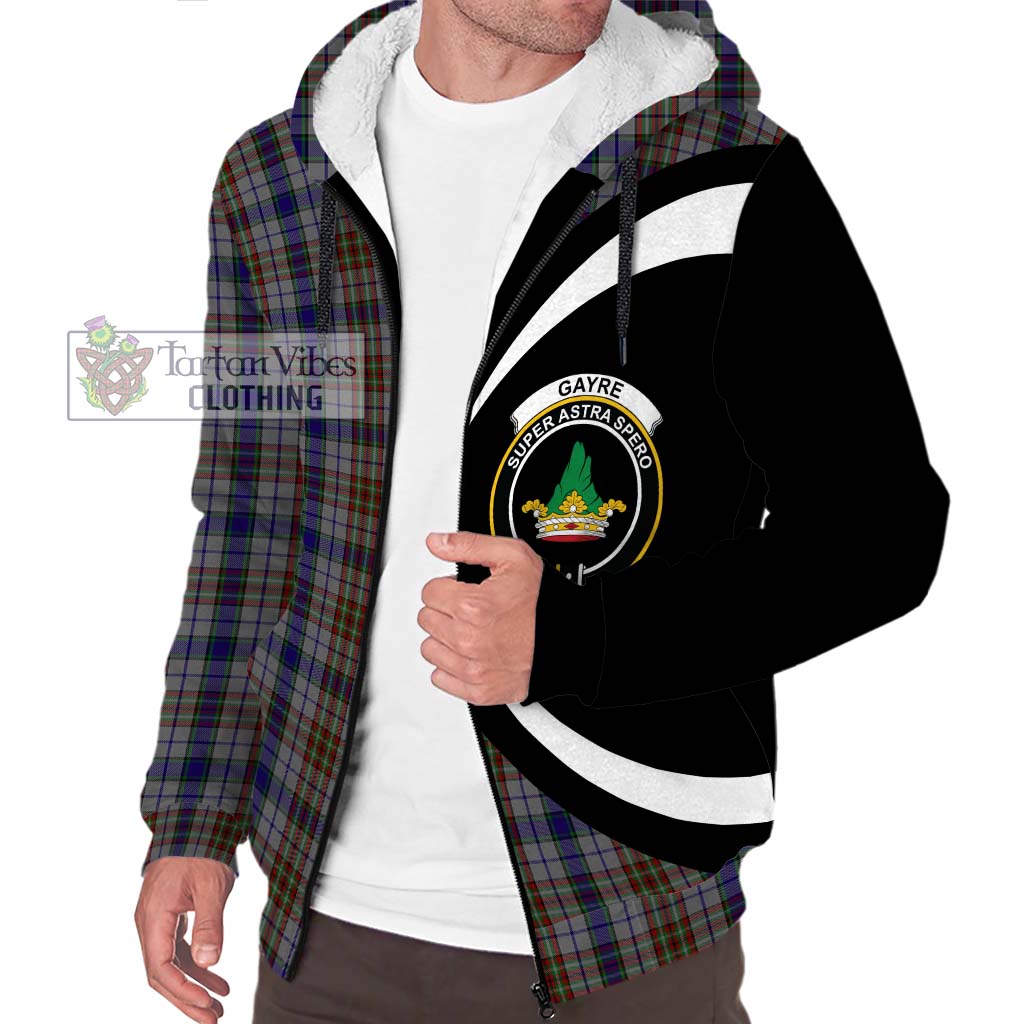 Gayre Hunting Tartan Sherpa Hoodie with Family Crest Circle Style Unisex S - Tartan Vibes Clothing