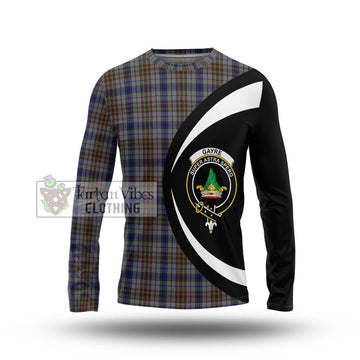 Gayre Hunting Tartan Long Sleeve T-Shirt with Family Crest Circle Style