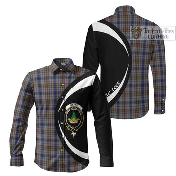 Gayre Hunting Tartan Long Sleeve Button Up with Family Crest Circle Style