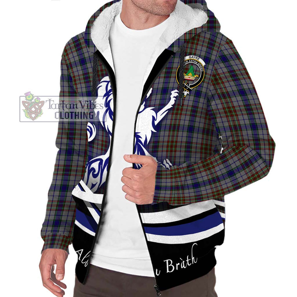 Gayre Hunting Tartan Sherpa Hoodie with Alba Gu Brath Regal Lion Emblem Unisex S - Tartanvibesclothing Shop