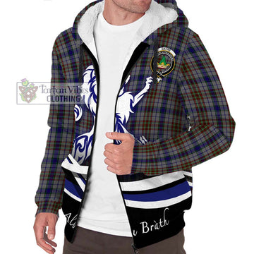 Gayre Hunting Tartan Sherpa Hoodie with Alba Gu Brath Regal Lion Emblem