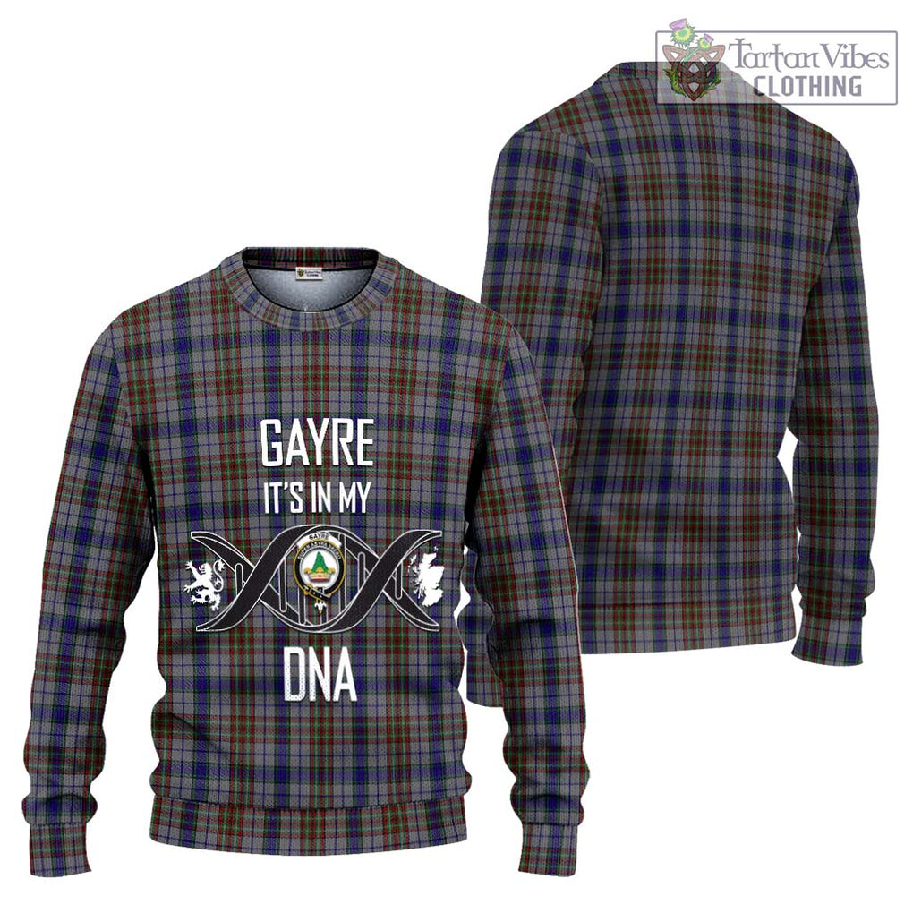 Gayre Hunting Tartan Knitted Sweater with Family Crest DNA In Me Style Unisex - Tartanvibesclothing Shop