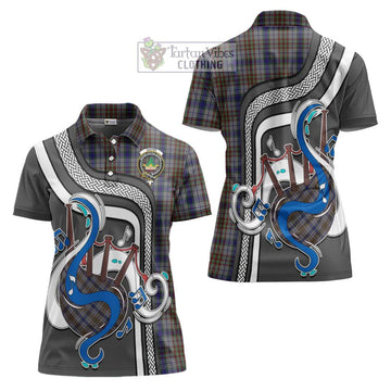 Gayre Hunting Tartan Women's Polo Shirt with Epic Bagpipe Style