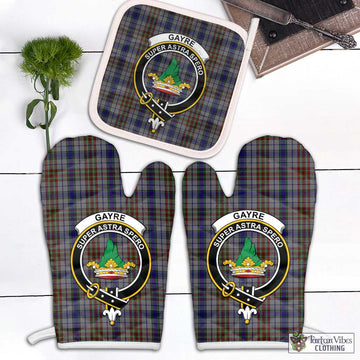 Gayre Hunting Tartan Combo Oven Mitt & Pot-Holder with Family Crest