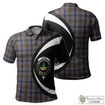 Gayre Hunting Tartan Men's Polo Shirt with Family Crest Circle Style