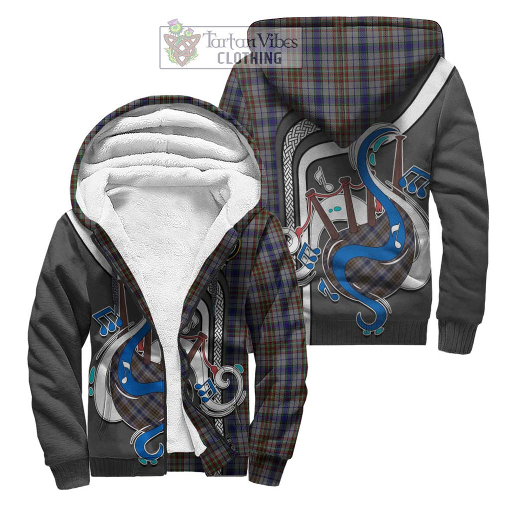 Gayre Hunting Tartan Sherpa Hoodie with Epic Bagpipe Style Unisex S - Tartanvibesclothing Shop