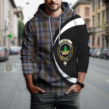 Gayre Hunting Tartan Hoodie with Family Crest Circle Style