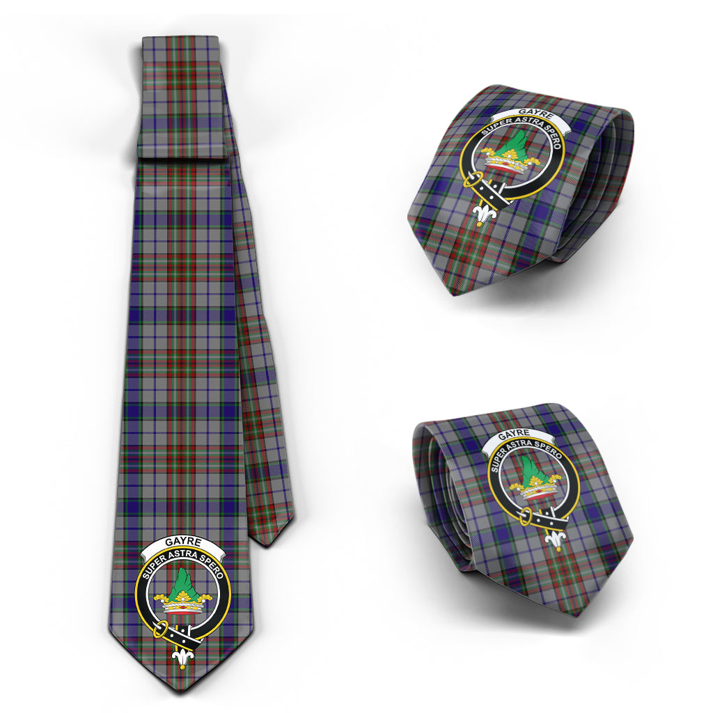 Gayre Hunting Tartan Classic Necktie with Family Crest Necktie One Size - Tartan Vibes Clothing