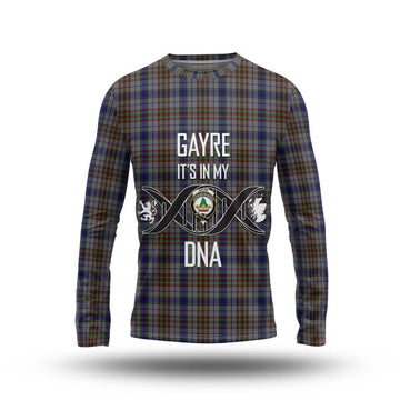 Gayre Hunting Tartan Long Sleeve T-Shirt with Family Crest DNA In Me Style