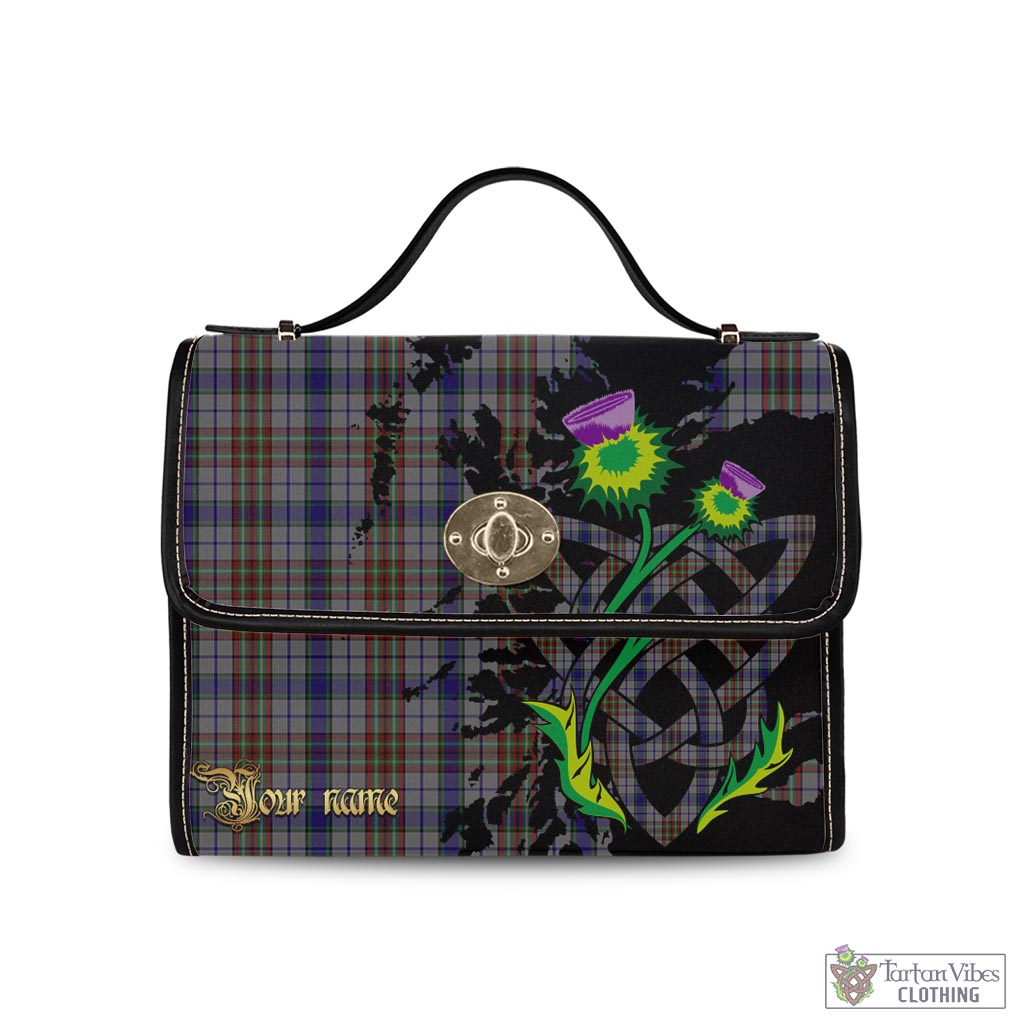 Tartan Vibes Clothing Gayre Hunting Tartan Waterproof Canvas Bag with Scotland Map and Thistle Celtic Accents