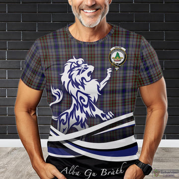 Gayre Hunting Tartan T-Shirt with Alba Gu Brath Regal Lion Emblem