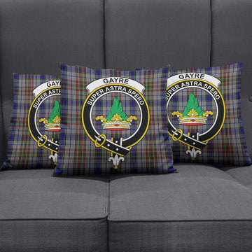 Gayre Hunting Tartan Pillow Cover with Family Crest