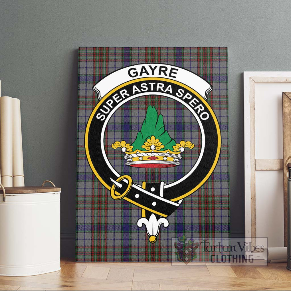 Gayre Hunting Tartan Canvas Print Wall Art with Family Crest Without Frame - Tartan Vibes Clothing