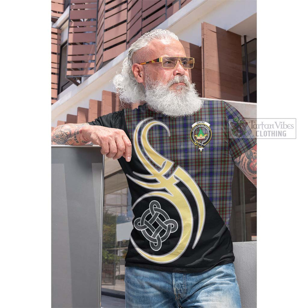 Tartan Vibes Clothing Gayre Hunting Tartan Cotton T-shirt with Family Crest and Celtic Symbol Style