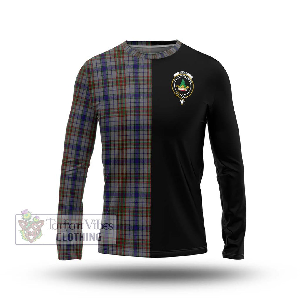 Gayre Hunting Tartan Long Sleeve T-Shirt with Family Crest and Half Of Me Style Unisex - Tartanvibesclothing Shop