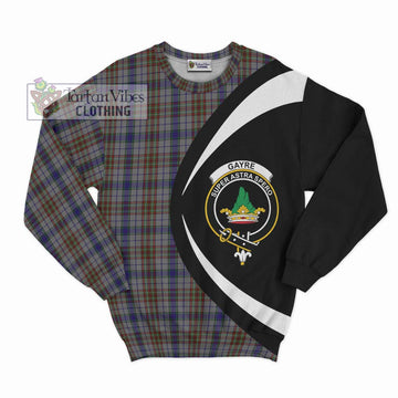 Gayre Hunting Tartan Sweatshirt with Family Crest Circle Style