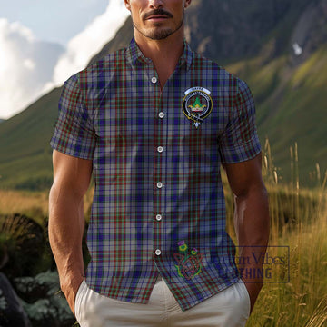 Gayre Hunting Tartan Cotton Hawaiian Shirt with Family Crest