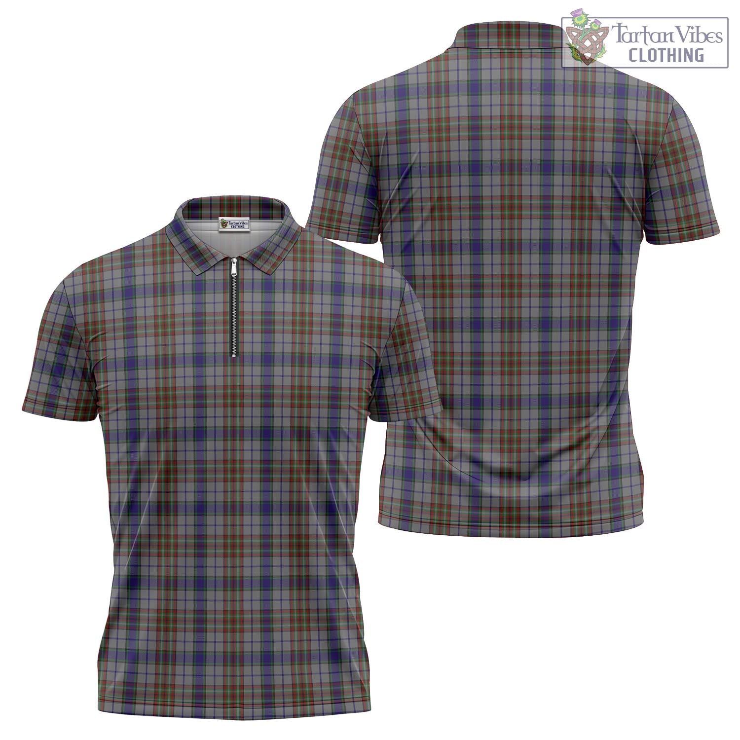 Tartan Vibes Clothing Gayre Hunting Tartan Zipper Polo Shirt