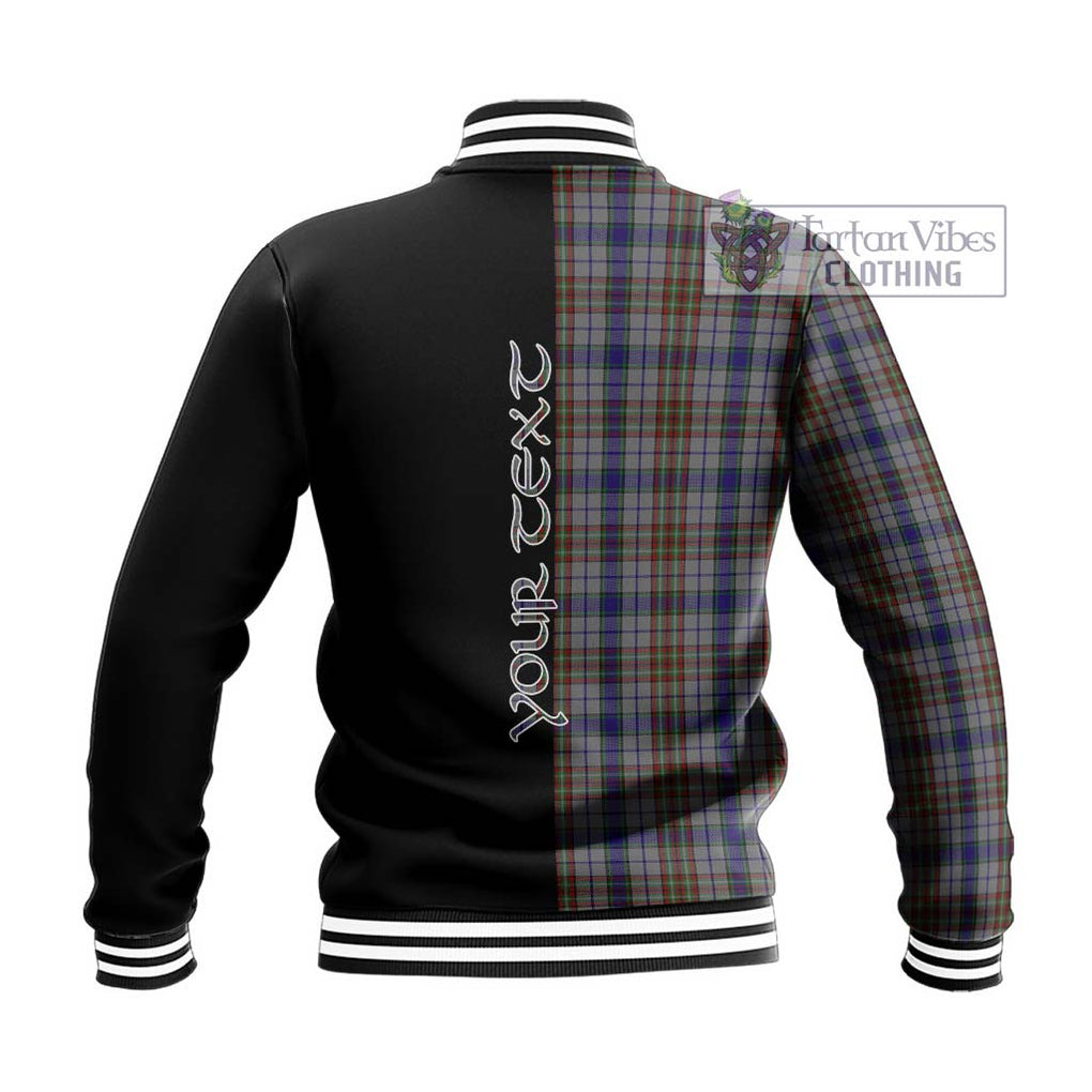 Gayre Hunting Tartan Baseball Jacket with Family Crest and Half Of Me Style - Tartanvibesclothing Shop