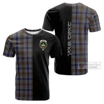 Gayre Hunting Tartan Cotton T-shirt with Family Crest and Half Of Me Style