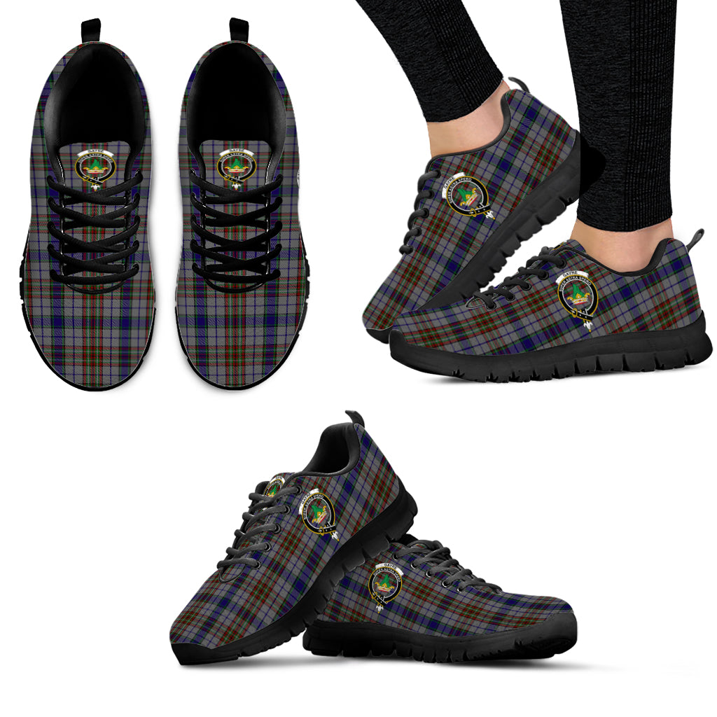 Gayre Hunting Tartan Sneakers with Family Crest - Tartan Vibes Clothing