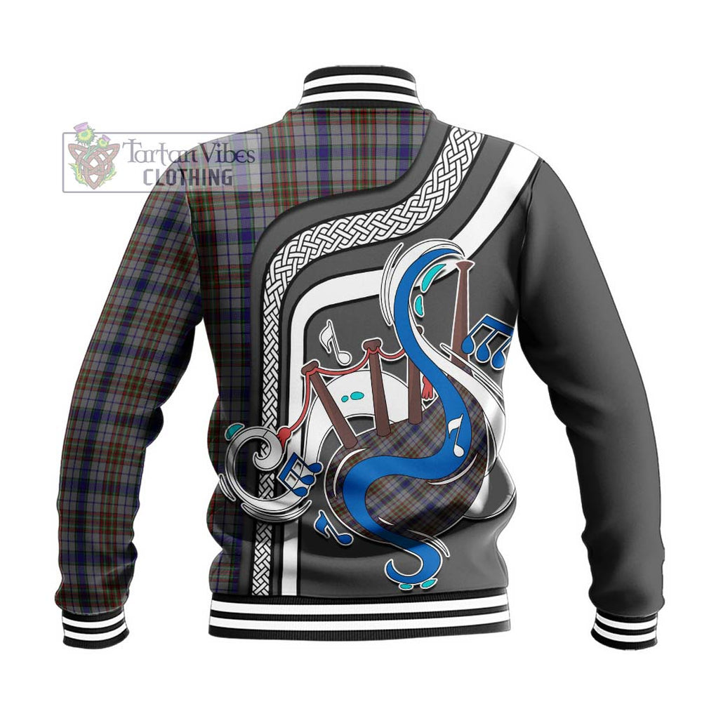 Tartan Vibes Clothing Gayre Hunting Tartan Baseball Jacket with Epic Bagpipe Style