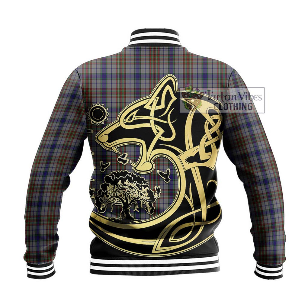 Gayre Hunting Tartan Baseball Jacket with Family Crest Celtic Wolf Style - Tartan Vibes Clothing