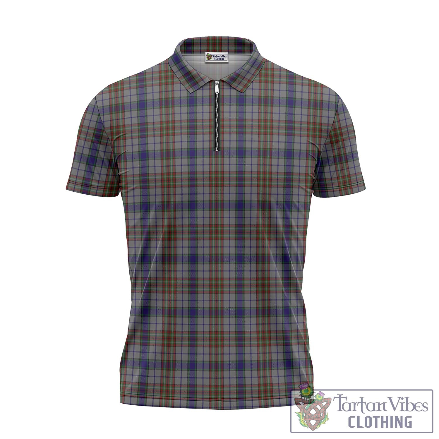 Tartan Vibes Clothing Gayre Hunting Tartan Zipper Polo Shirt