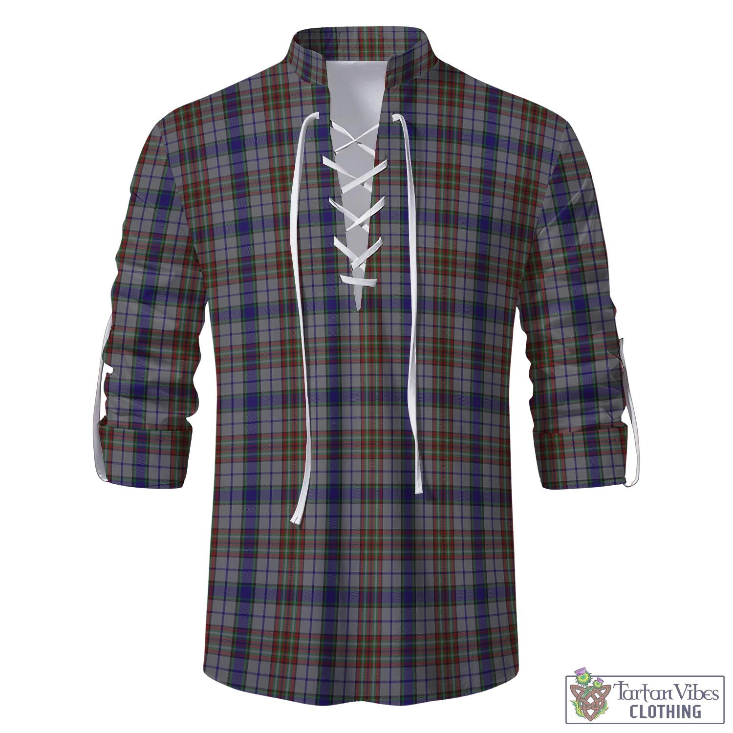 Tartan Vibes Clothing Gayre Hunting Tartan Men's Scottish Traditional Jacobite Ghillie Kilt Shirt