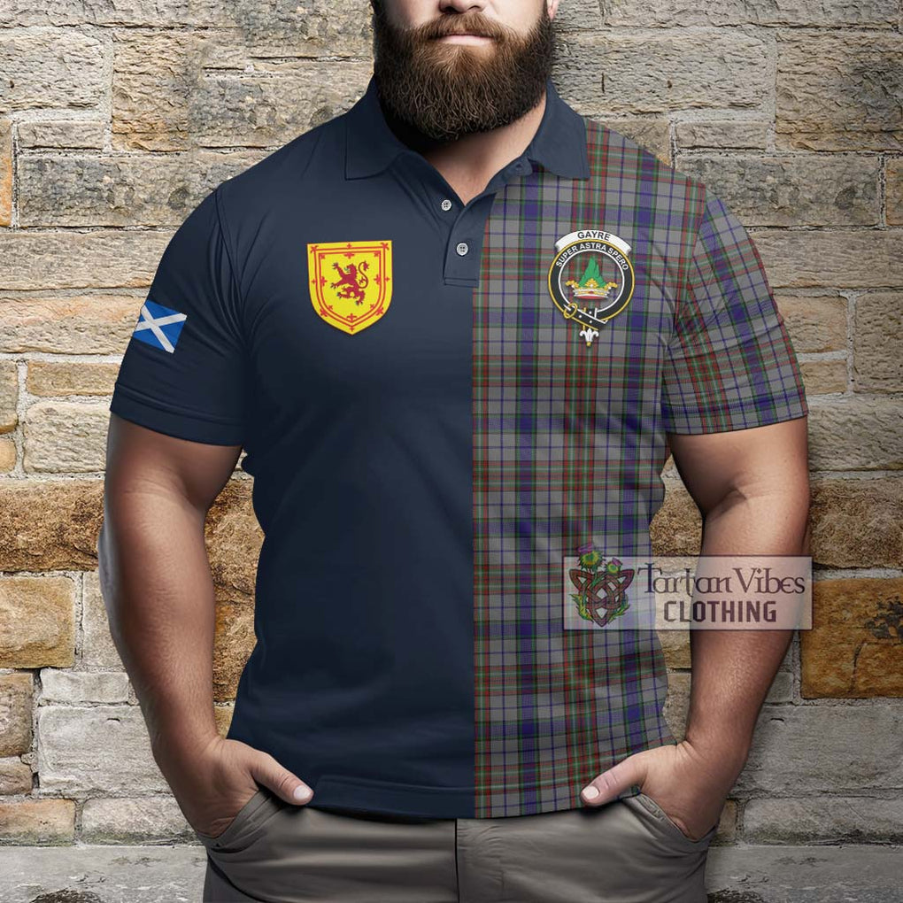 Tartan Vibes Clothing Gayre Hunting Tartan Polo Shirt with Scottish Lion Royal Arm Half Style