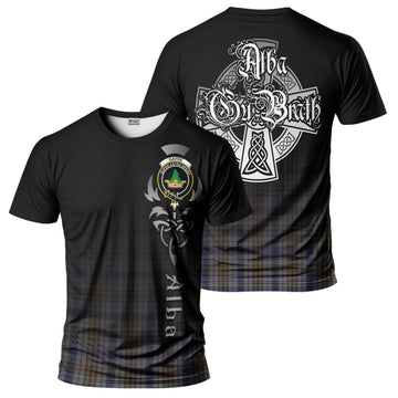 Gayre Hunting Tartan T-Shirt Featuring Alba Gu Brath Family Crest Celtic Inspired