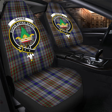 Gayre Hunting Tartan Car Seat Cover with Family Crest