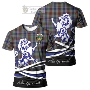 Gayre Hunting Tartan Cotton T-shirt with Alba Gu Brath Regal Lion Emblem