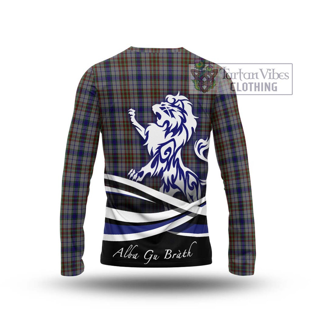 Gayre Hunting Tartan Long Sleeve T-Shirt with Alba Gu Brath Regal Lion Emblem - Tartanvibesclothing Shop