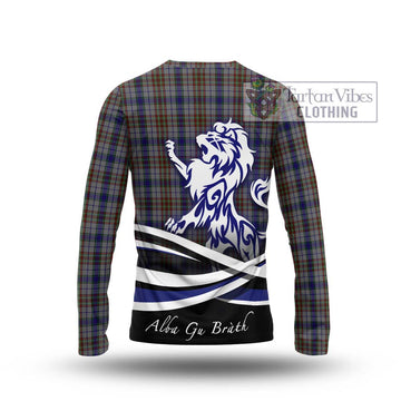 Gayre Hunting Tartan Long Sleeve T-Shirt with Alba Gu Brath Regal Lion Emblem