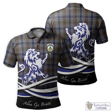 Gayre Hunting Tartan Polo Shirt with Alba Gu Brath Regal Lion Emblem