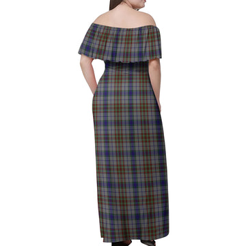 Gayre Hunting Tartan Off Shoulder Long Dress