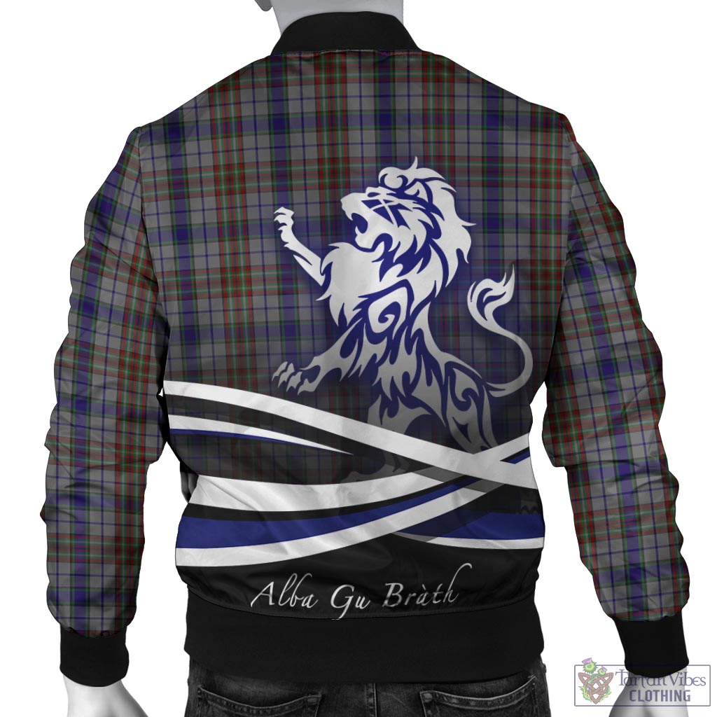 Tartan Vibes Clothing Gayre Hunting Tartan Bomber Jacket with Alba Gu Brath Regal Lion Emblem