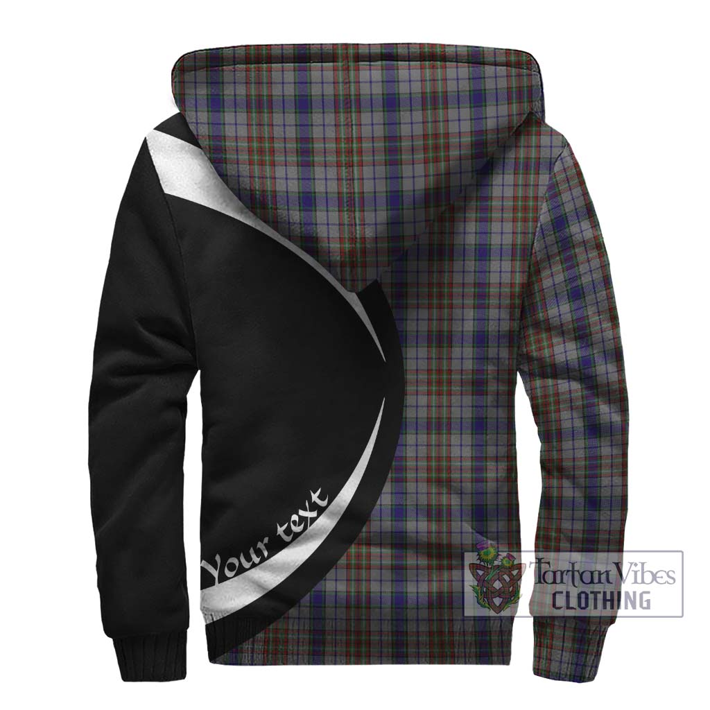 Gayre Hunting Tartan Sherpa Hoodie with Family Crest Circle Style - Tartan Vibes Clothing