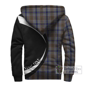 Gayre Hunting Tartan Sherpa Hoodie with Family Crest Circle Style